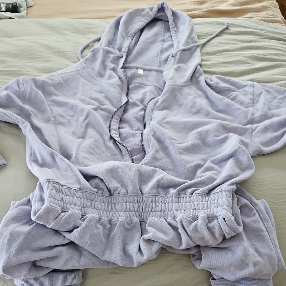 FP Movement by Free People Light Purple Hooded Jumpsuit